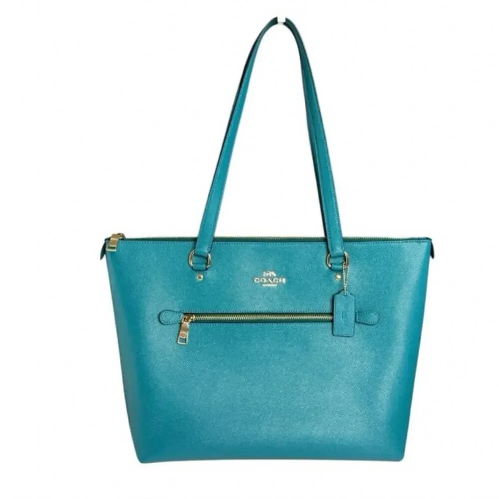 Coach Teal Gallery Tote 79608 Discontinued Color One Owner One Wear | NWOT EUC